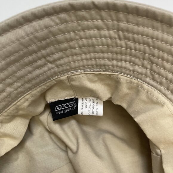 Y2K Ganka Gear Tech Sun Bucket Hat Beige / Green Sz M* Fishing / Outdoor - Picture 7 of 11